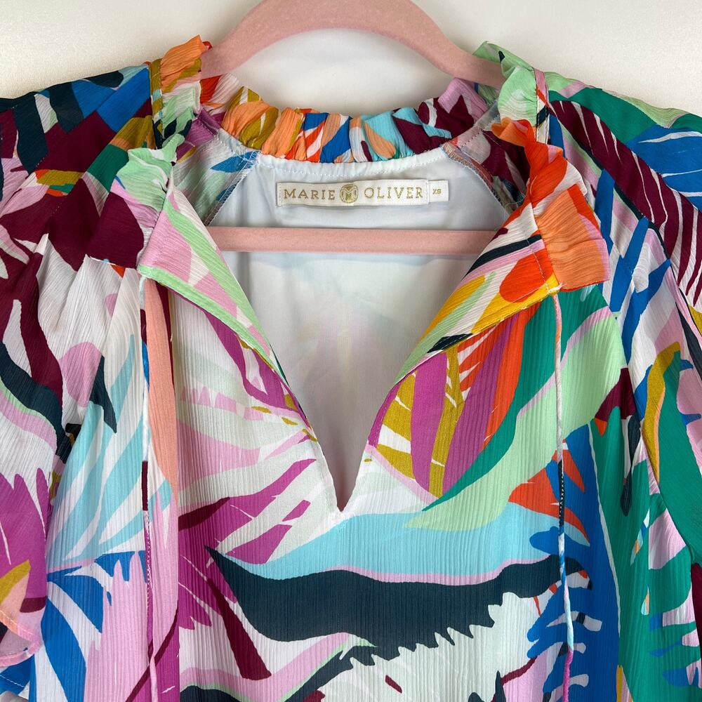 Marie Oliver  Frida Flutter Dress - Tropical Multi, XS - Picture 3 of 11